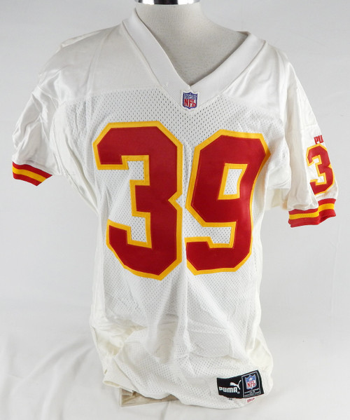 1999 Kansas City Chiefs #39 Game Issued White Jersey 44 778