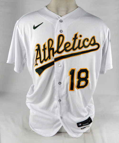 2023 Oakland Athletics Mike Aldrete #18 Game Issued White Jersey 46 DP75807
