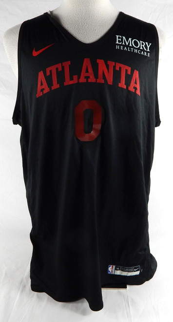 2024-25 Atlanta Hawks Dominick Barlow #0 Game Used Black Practice Jersey XL 569