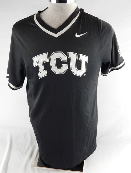 2020 Texas Christian TCU Frogs #3 Game Used Grey Practice Jersey Baseball L 706