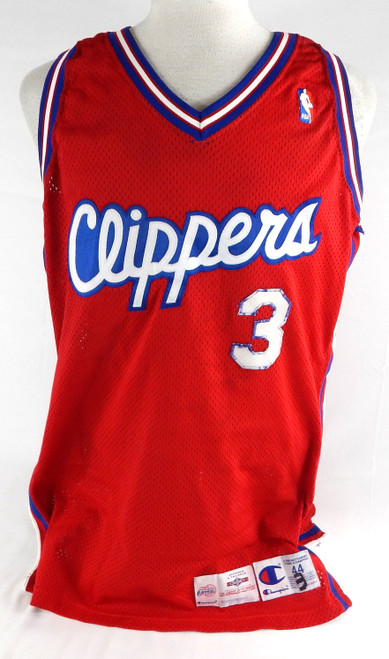 1994-95 Los Angeles Clippers Ford #3 Game Used Red Jersery 44 140
