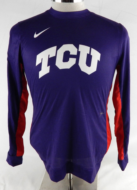 2023 Texas Christian TCU Frogs Blank Game Used Purple Jersey Volleyball M 085