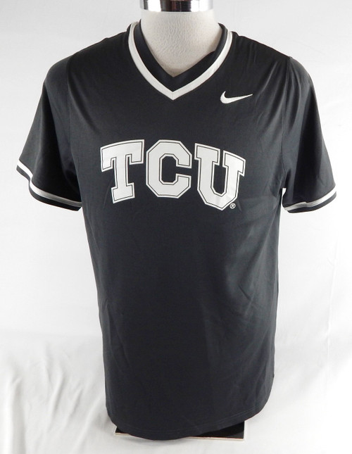 2020 Texas Christian TCU Frogs #46 Game Used Grey Practice Jersey Baseball L 10