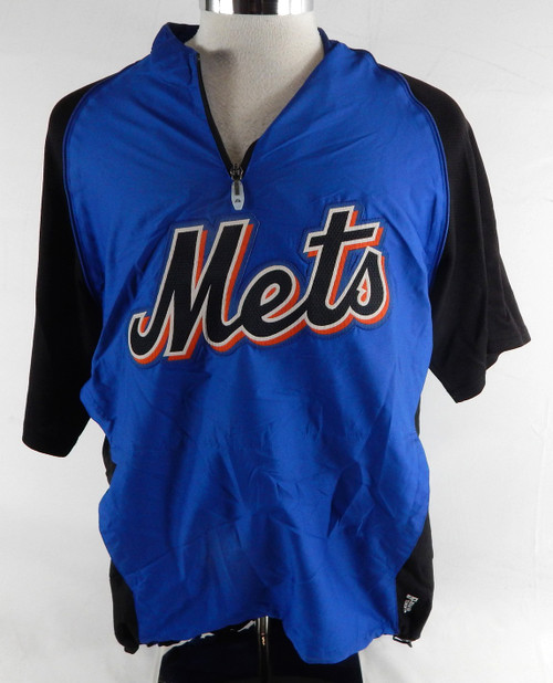 2011 New York Mets MP Game Used Blue Windbreaker Top Jersey M 020