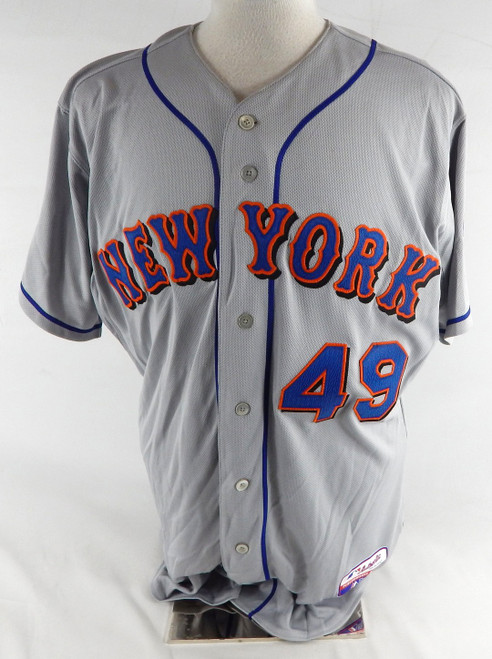 2011 New York Mets Jon Niese #49 Game Issued Pos Used Grey Jersey 48 014