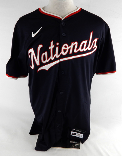 2025 Washington Nationals Nathaniel Lowe #33 Game Issued Pos Used Navy Jersey 1