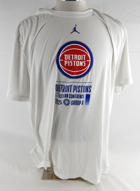 2025-26 Detroit Pistons Tolu Smith #35 Game Used White Shirt NBA Cup XXL 842