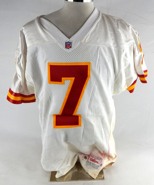 1996 Kansas City Chiefs Richardson #7 Game Issued White Jersey 42 072