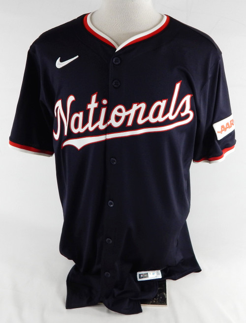 2025 Washington Nationals Juan Yepez #18 Game Issued Navy Jersey 46 778