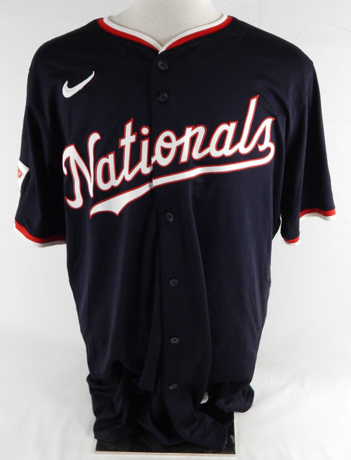 2025 Washington Nationals Jackson Rutledge #79 Game Issued P Used Navy Jersey 3
