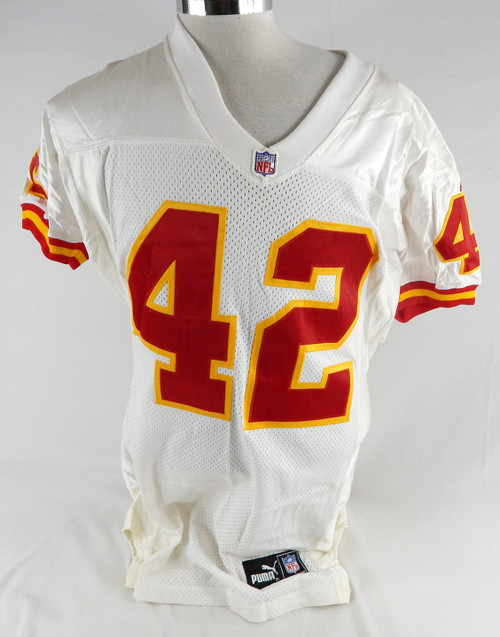 1999 Kansas City Chiefs Sylvester McGrew #42 Game Issued White Jersey 40 771