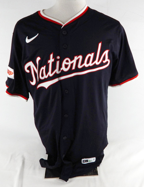 2025 Washington Nationals Julian Fernandez #65 Game Issued P Used Navy Jersey 6