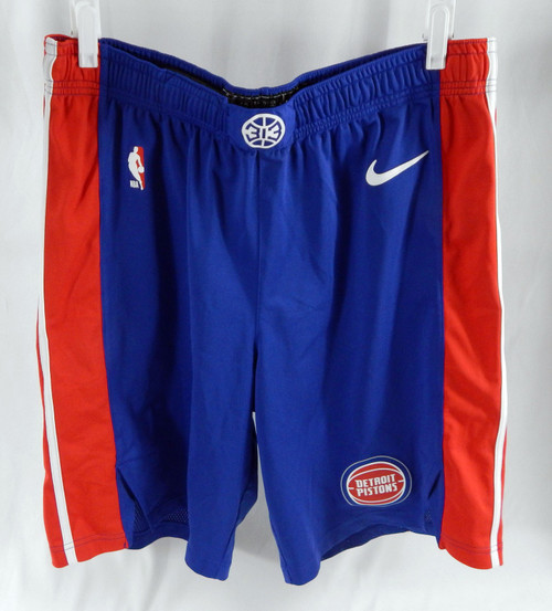 2022-23 Detroit Pistons Game Issued Blue Basketball Shorts Size 42