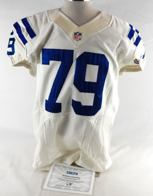 2012 Indianapolis Colts Antonio Garcia #79 Game Issued Pos Used White Jersey 9