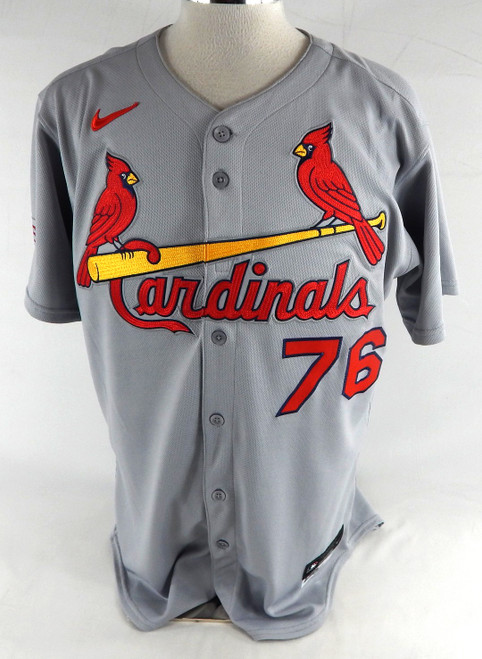 2025 St Louis Cardinals Oddanier Mosqueda #76 Game Issued Pos Used Grey Jersey 5
