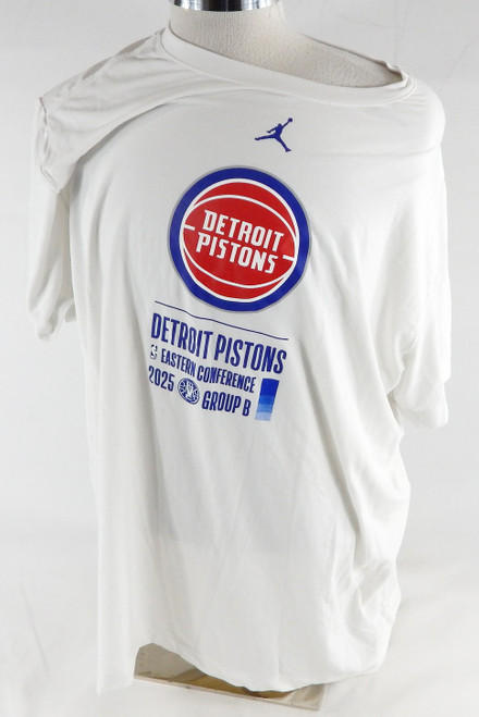 2025-26 Detroit Pistons Tolu Smith #35 Game Used White Shirt NBA Cup XXL 581