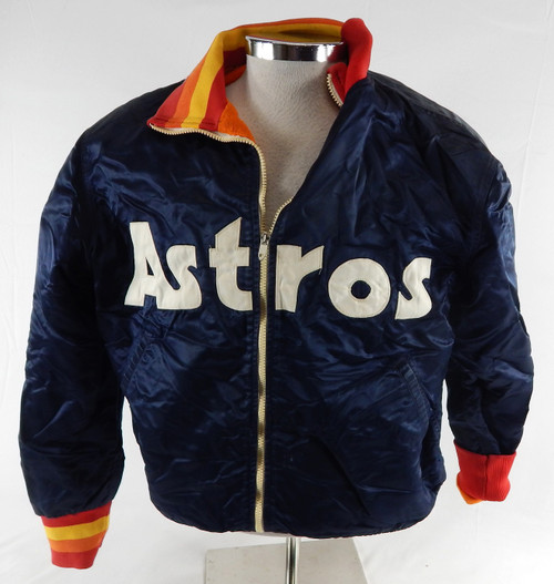 Houston Astros #45 Game Used Navy Bench Jacket 130