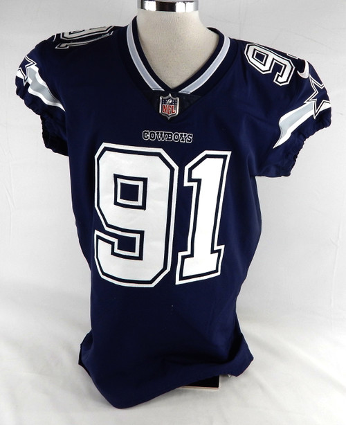 2020 Dallas Cowboys Carlos Watkins #91 Game Used Navy Jersey 46 808