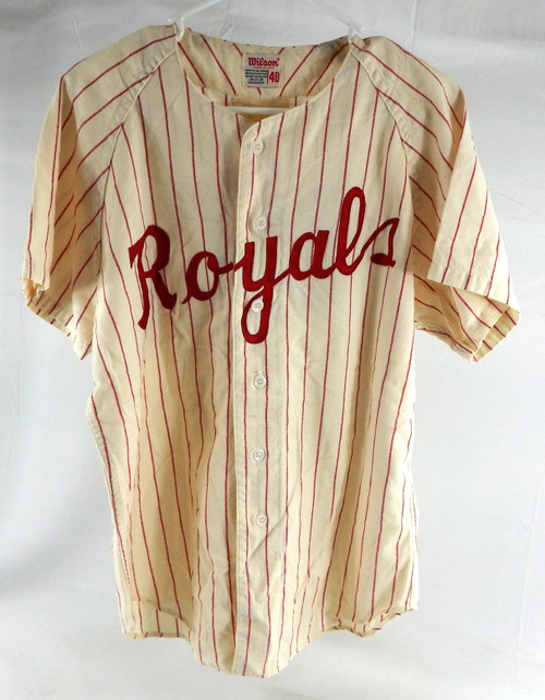 1960s Royals #17 Game Issued Cream Flannel Jersey Salesman Sample 40 869