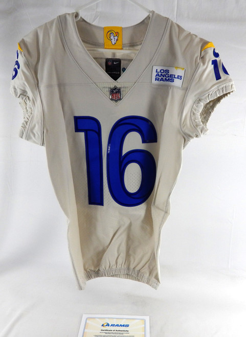 2021 Los Angeles Rams Brandon Wright #16 Game Issued Cream Jersey 40 659