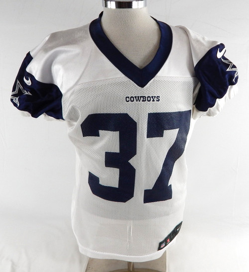 2025 Dallas Cowboys Phil Mafah #37 Game Used White Practice Jersey 48 442
