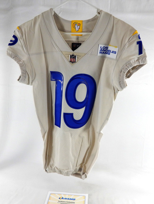 2020 Los Angeles Rams Brandon Polk #19 Game Issued Cream Jersey 38 670