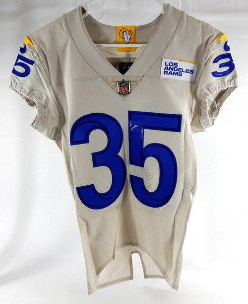 2020 Los Angeles Rams Kareem Orr #35 Game Issued Cream Jersey 36 671