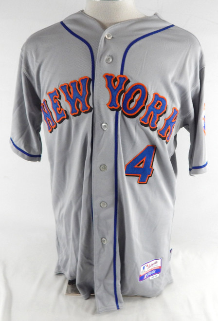 2011 New York Mets Russ Adams #4 Game Issued Pos Used Grey Jersey 46 011