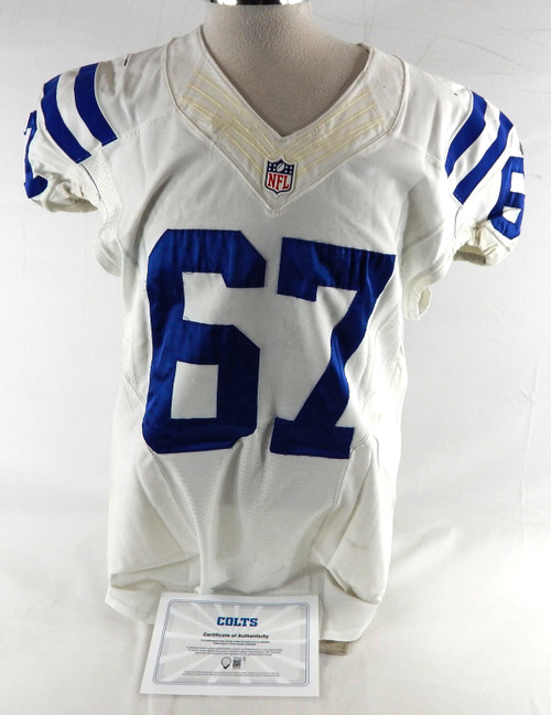 2012 Indianapolis Colts Sterling Bailey #67 Game Issued Pos Used White Jersey 8