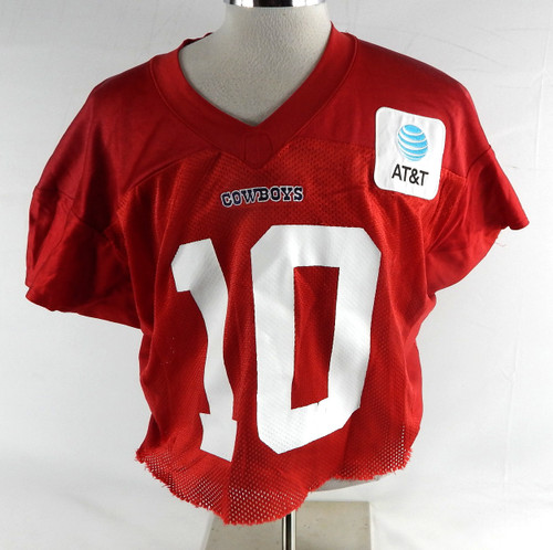 2025 Dallas Cowboys Joe Milton #10 Game Used Red Practice Jersey 50 484
