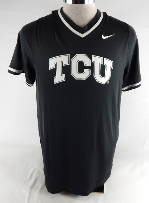 2020 Texas Christian TCU Frogs #34 Game Used Grey Practice Jersey Baseball L 686