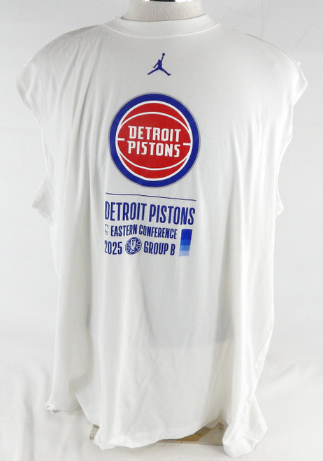 2025-26 Detroit Pistons Jalen Durenn #0 Game Used White Tank Shirt NBA Cup XXL 5