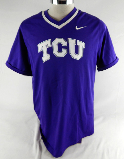 2023 Texas Christian TCU Frogs #20 Game Used Purple Practice Jersey Baseball L 4