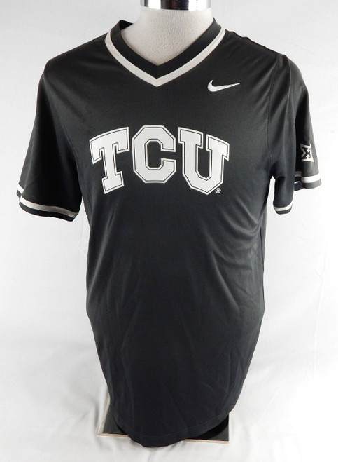 2020 Texas Christian TCU Frogs #12 Game Used Grey Practice Jersey Baseball L 691