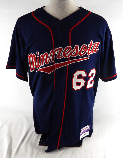 2013 Minnesota Twins Liam Hendriks #62 Game Used Navy Jersey 9-22-13 48 212