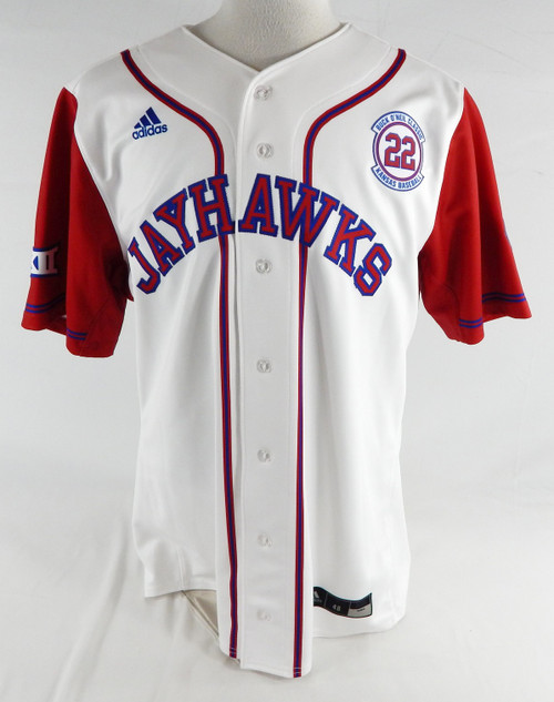 2025 Kansas Jayhawks #37 Game Used White Jersey Buck O'Neil Patch Baseball 48 22