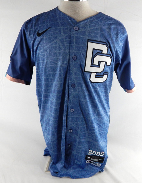 2025 Washington Nationals Jose Tena #8 Game Issued Pos Used Blue Jersey City 2