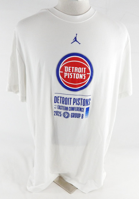2025-26 Detroit Pistons Wendell Moore Jr. #14 Game Used White Shirt NBA Cup XL 0