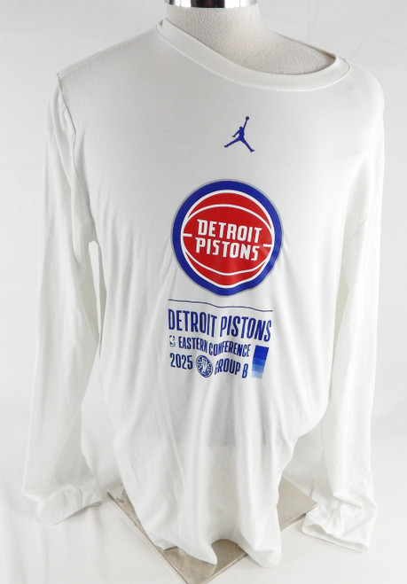 2025-26 Detroit Pistons Daniss Jenkins #24 Game Used White Shirt NBA Cup L 591