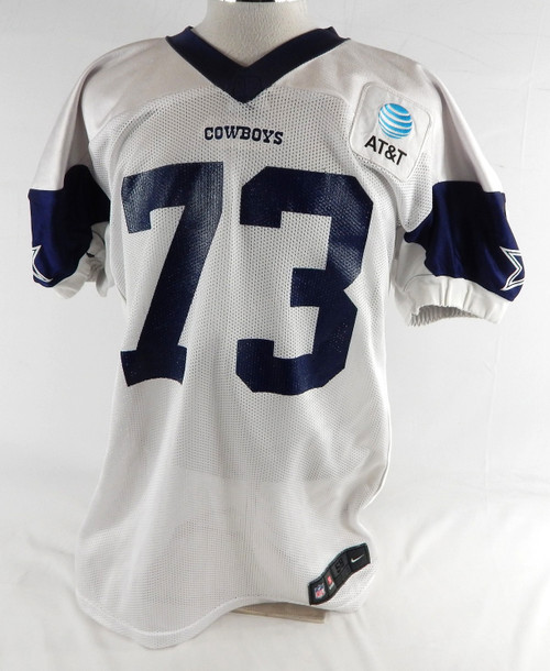 2025 Dallas Cowboys Tyler Smith #73 Game Used White Practice Jersey 58 430