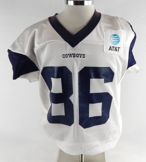 2025 Dallas Cowboys Luke Schoonmaker #86 Game Used White Practice Jersey 50 436