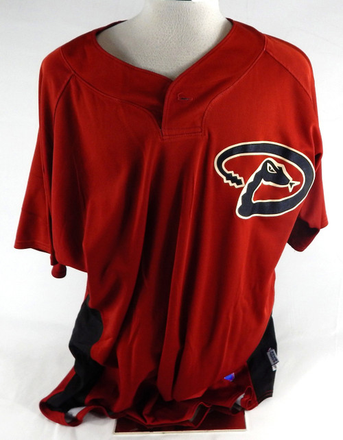2007-10 Arizona Diamondbacks Mike Schultz #62 Game Used Red Jersey ST BP 52 429