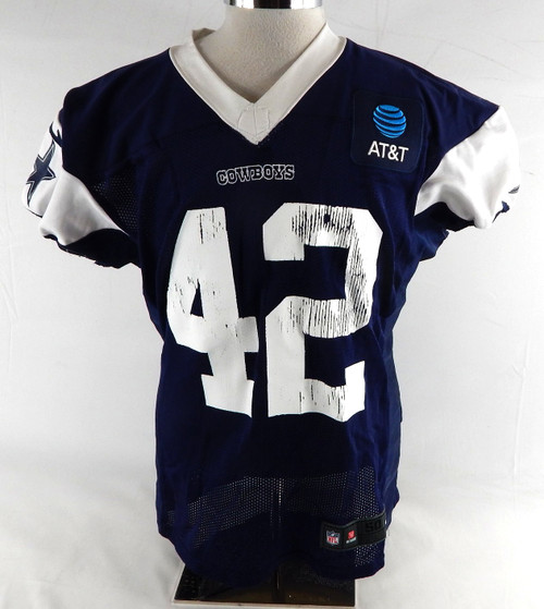 2025 Dallas Cowboys Jadeveon Clowney #42 Game Used Navy Practice Jersey 50 461