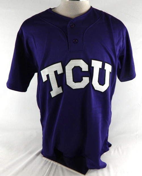 2015 Texas Christian TCU Horned Frogs #29 Game Used Purple Jersey Baseball 48 8
