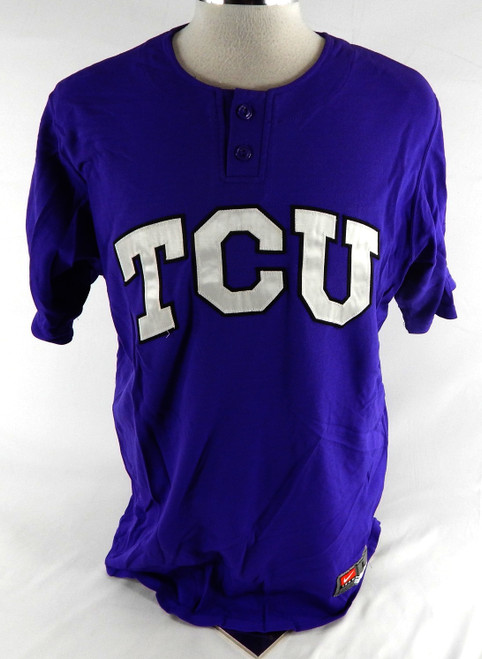 2010s Texas Christian TCU Horned Frogs #39 Game Used Purple Jersey Baseball L 01