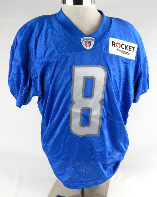 2021 Detroit Lions Josh Reynolds #8 Game Issued Blue Practice Jersey 50 26