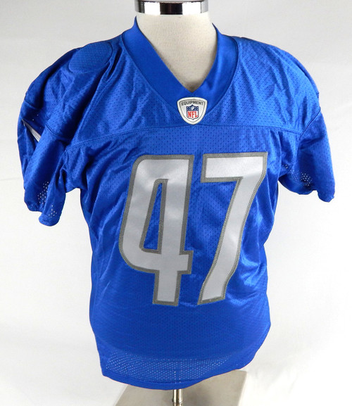 2018 Detroit Lions Tracy Walker #47 Game Issued Blue Practice Jersey 44 29