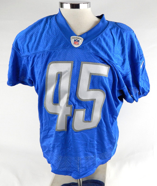 2017 Detroit Lions Charles Washington #45 Game Issued Blue Practice Jersey 48 32