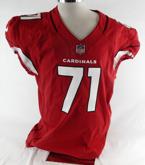 2017 Arizona Cardinals Earl Watford #71 Game Used Red Jersey 10/22 48 223