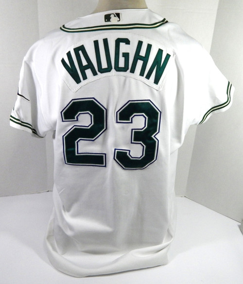 2000-02 Tampa Bay Rays Greg Vaughn #23 Game Used White Jersey 50 DP39524